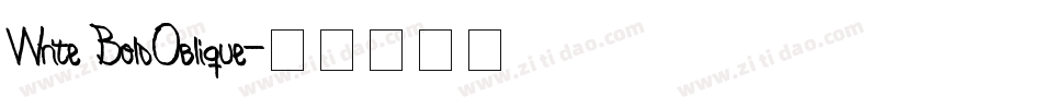 Write BoldOblique字体转换